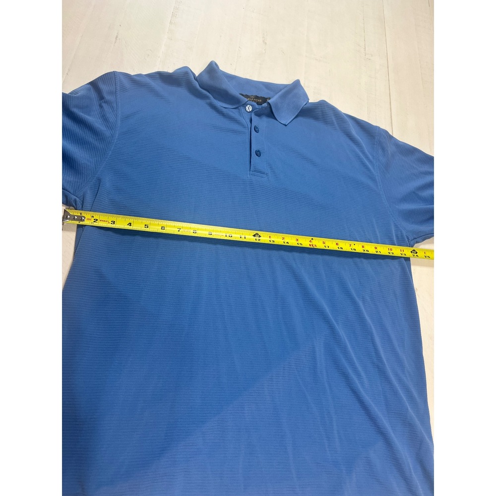 Bugatchi Uomo Mens XL Blue Long Sleeve Polo Shirt Modal Blend Ribbed Knit Top - Picture 3 of 6